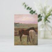  Edgar Degas-paarden in een weide Briefkaart (Staand voorkant)