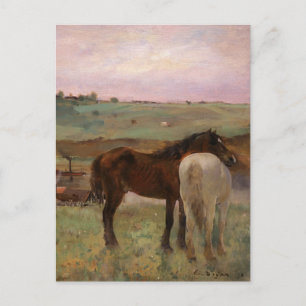 Edgar Degas-paarden in een weide Briefkaart