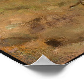 Edgar Degas-paarden in een weide Poster (Hoek)