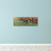 Edgar Degas - paardenrace voor de start Canvas Afdruk (Insitu (Houten vloer))
