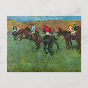 Edgar Degas - Paardenrennen voor het begin Briefkaart