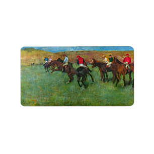 Edgar Degas - Paardenrennen voor het begin Etiket