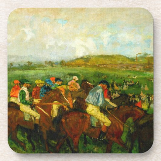 Edgar Degas Paardrijden Bier Onderzetter (Voorkant)