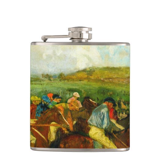 Edgar Degas Paardrijden Heupfles (Voorkant)
