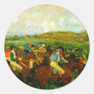 Edgar Degas Paardrijden Ronde Sticker