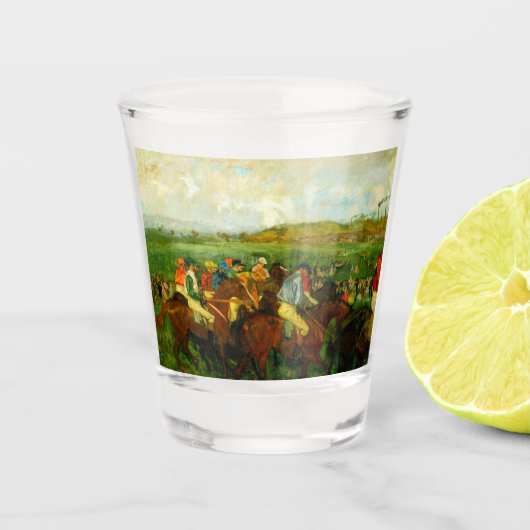 Edgar Degas Paardrijden Shot Glas (Voorkant)