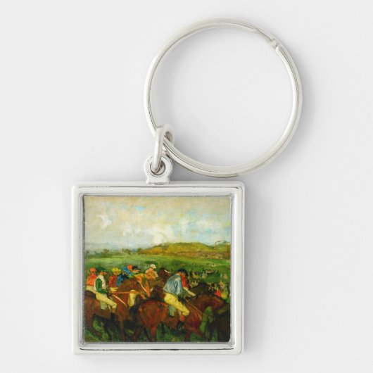 Edgar Degas Paardrijden Sleutelhanger (Voorkant)