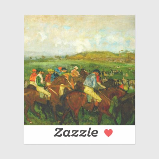 Edgar Degas Paardrijden Sticker (Vel)