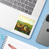 Edgar Degas Paardrijden Sticker (Laptop met iPhone)