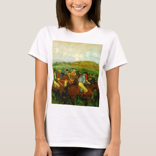 Edgar Degas Paardrijden T-shirt (Voorkant)