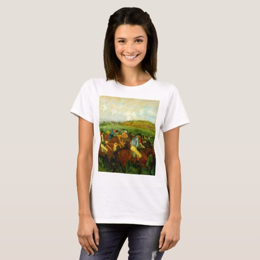 Edgar Degas Paardrijden T-shirt (Voorkant volledig)