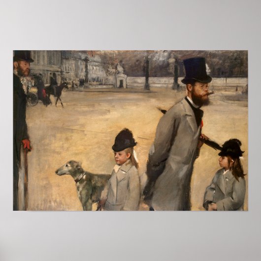 Edgar Degas | Place de la Concorde, 1875 Poster (Voorkant)