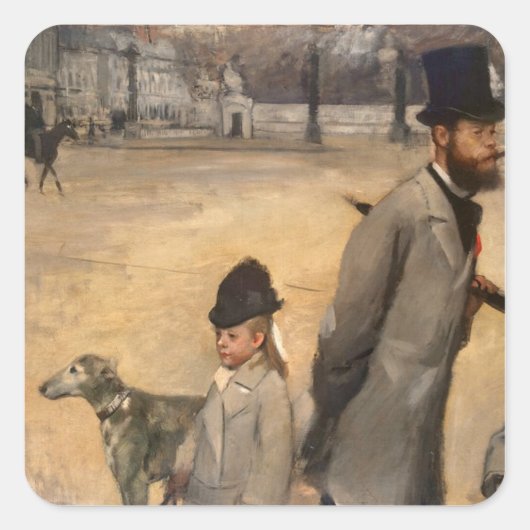 Edgar Degas | Place de la Concorde, 1875 Vierkante Sticker (Voorkant)