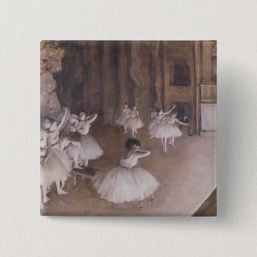 Edgar Degas | Plechtige zitting 1874 Vierkante Button 5,1 Cm (Voorkant)