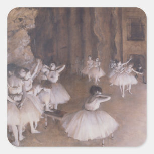 Edgar Degas Plechtige zitting 1874 Vierkante Sticker