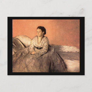 Edgar Degas Portrait of Estelle Musson de Gas Briefkaart