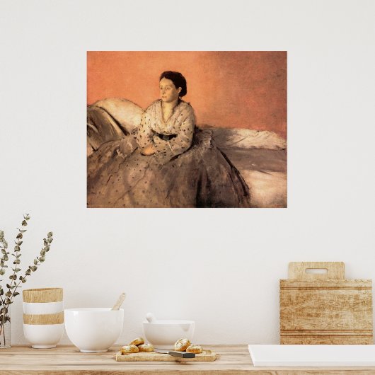 Edgar Degas Portrait of Estelle Musson de Gas Poster (Keuken)