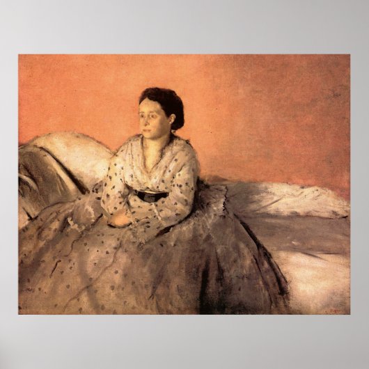 Edgar Degas Portrait of Estelle Musson de Gas Poster (Voorkant)