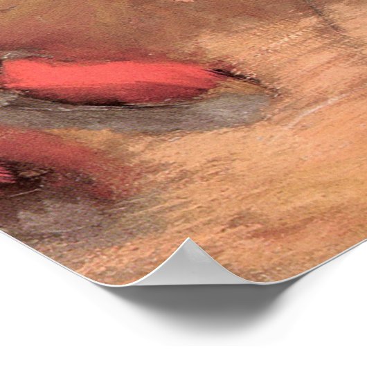 Edgar Degas Portrait van Diego Martelli Poster (Hoek)