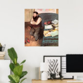Edgar Degas Portrait van Diego Martelli Poster (Thuiskantoor)