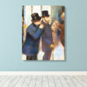 Edgar Degas Portreits op de beurs Canvas Afdruk (Insitu (Houten vloer))