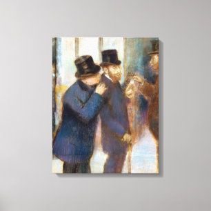 Edgar Degas Portreits op de beurs Canvas Afdruk