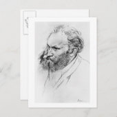 Edgar Degas | Portret van Edouard Manet Briefkaart (Voorkant / Achterkant)