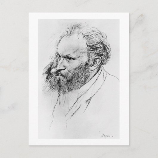 Edgar Degas | Portret van Edouard Manet Briefkaart (Voorkant)