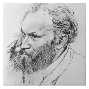 Edgar Degas   Portret van Edouard Manet  Tegeltje