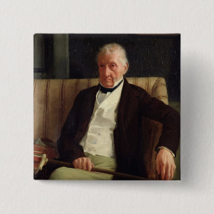 Edgar Degas Portret van Hilaire Degas Vierkante Button 5,1 Cm