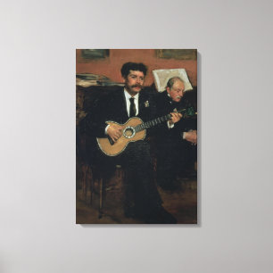 Edgar Degas Portret van Lorenzo Pagans Canvas Afdruk
