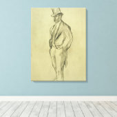 Edgar Degas | Portret van Ludovic Halevy Canvas Afdruk (Insitu (Houten vloer))