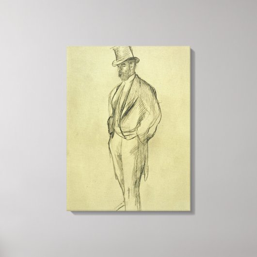 Edgar Degas | Portret van Ludovic Halevy Canvas Afdruk (Voorkant)