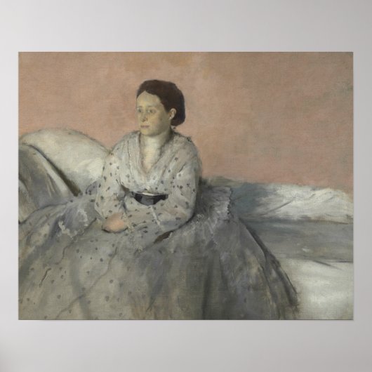 Edgar Degas - Portret van Madame Rene de Gas Poster (Voorkant)