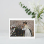 Edgar Degas | Portret van Mlle Hortense Valpin � a Briefkaart (Staand voorkant)