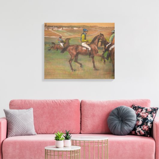 Edgar Degas - Race Horses Canvas Afdruk (Insitu (Woonkamer))