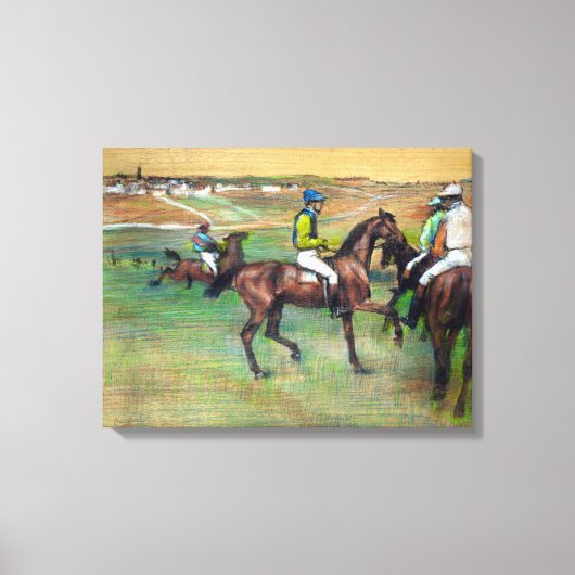 Edgar Degas Race Horses Canvas Afdruk (Voorkant)
