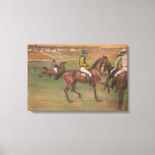 Edgar Degas - Race Horses Canvas Afdruk (Voorkant)