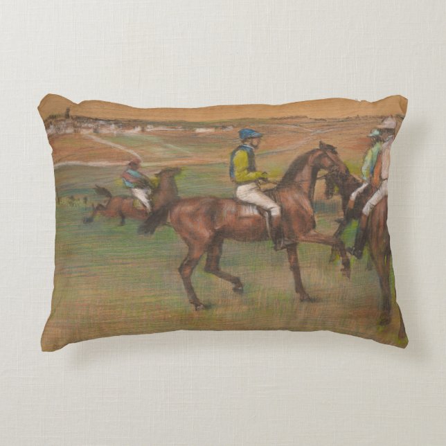 Edgar Degas - Race Horses Decoratief Kussen (Voorkant)