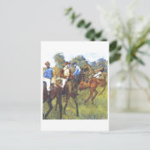 Edgar Degas - Race Horses Jockey Trees Rennpferde Briefkaart (Staand voorkant)