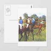 Edgar Degas - Race Horses Jockey Trees Rennpferde Briefkaart (Voorkant / Achterkant)
