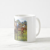 Edgar Degas - Race Horses Jockey Trees Rennpferde Koffiemok (Voorkant rechts)