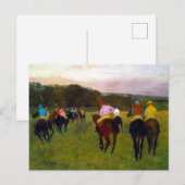 Edgar Degas Race Paarden in Longchamp Briefkaart (Voorkant / Achterkant)