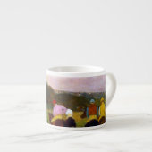 Edgar Degas Race Paarden in Longchamp Espresso Kop (Voorkant rechts)