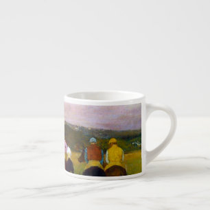 Edgar Degas Race Paarden in Longchamp Espresso Kop