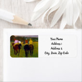 Edgar Degas Race Paarden in Longchamp Etiket (Insitu)