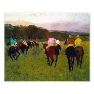 Edgar Degas Race Paarden in Longchamp Foto Afdruk