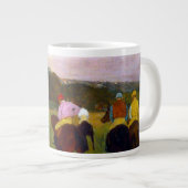 Edgar Degas Race Paarden in Longchamp Grote Koffiekop (Voorkant rechts)