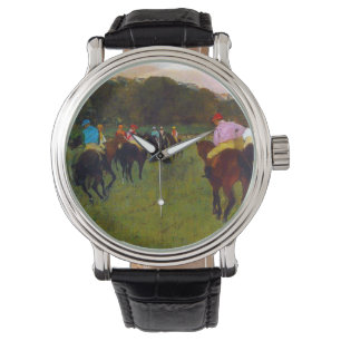 Edgar Degas Race Paarden in Longchamp Horloge