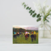 Edgar Degas Race Paarden in Longchamp Informatiekaartje (Staand voorkant)